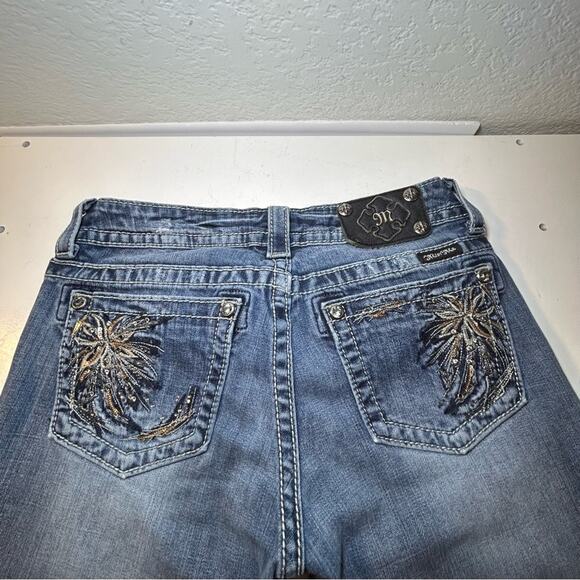 MISS ME VINTAGE 28x31 SUNNY BOOT CUT GIRLS WOMEN'S DENIM FADED DISTRESSED JEANS - Picture 3 of 12